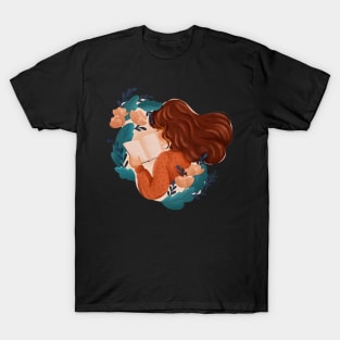 Girl character reading a book T-Shirt